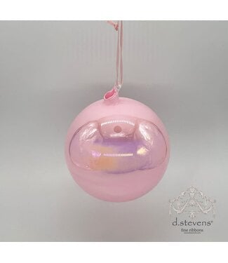 100MM Glass Hand Blown Top Iridescent Pink