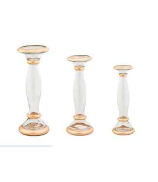 Gold Glass Candlestick