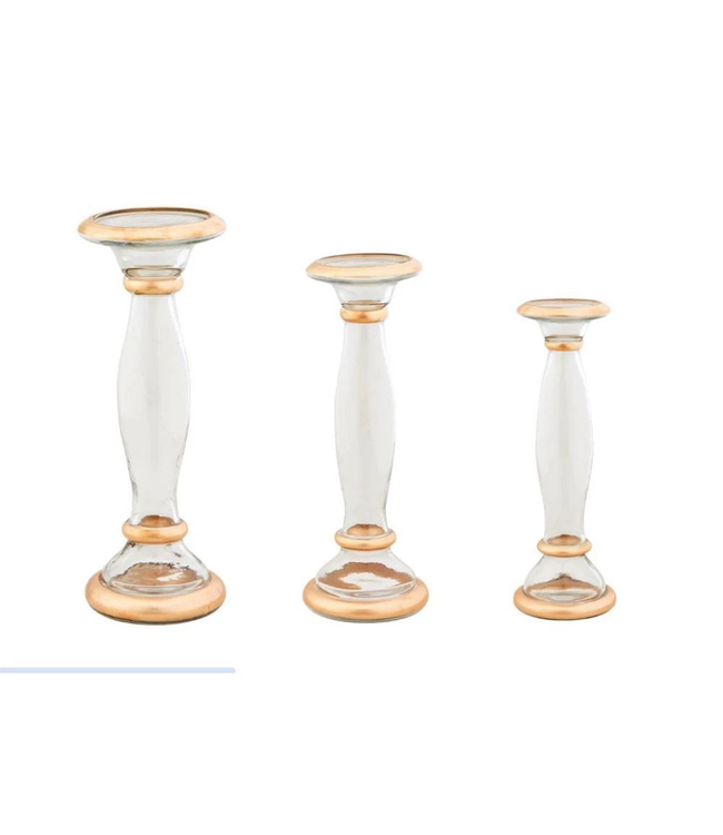 Gold Glass Candlestick