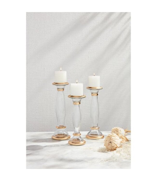 Gold Glass Candlestick