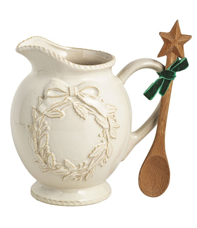 White Christmas Pitcher Set