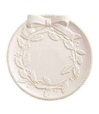 White Wreath Platter Set