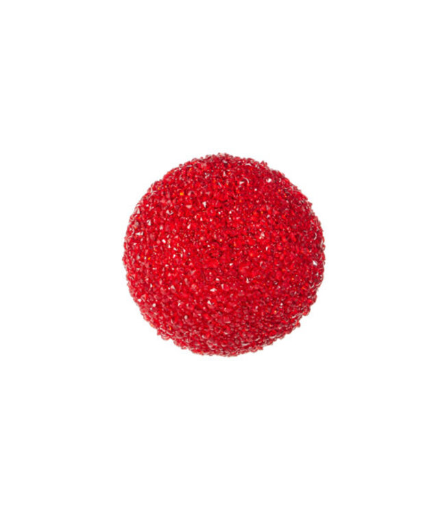Red Glitter Ball Ornament - Sold Individually