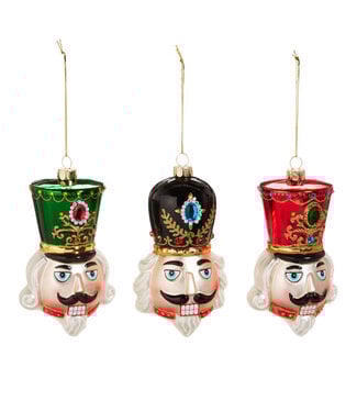 4.75" Nutcracker Head Ornament - Sold Individually