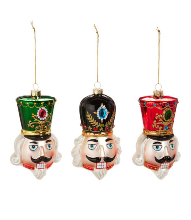 4.75" Nutcracker Head Ornament - Sold Individually