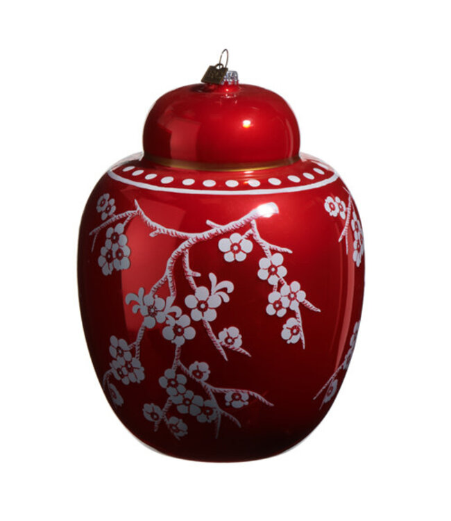 EC 8" Floral Ginger Jar Ornament - Sold Individually