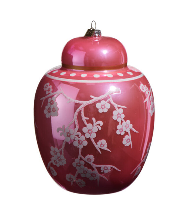 EC 8" Floral Ginger Jar Ornament - Sold Individually