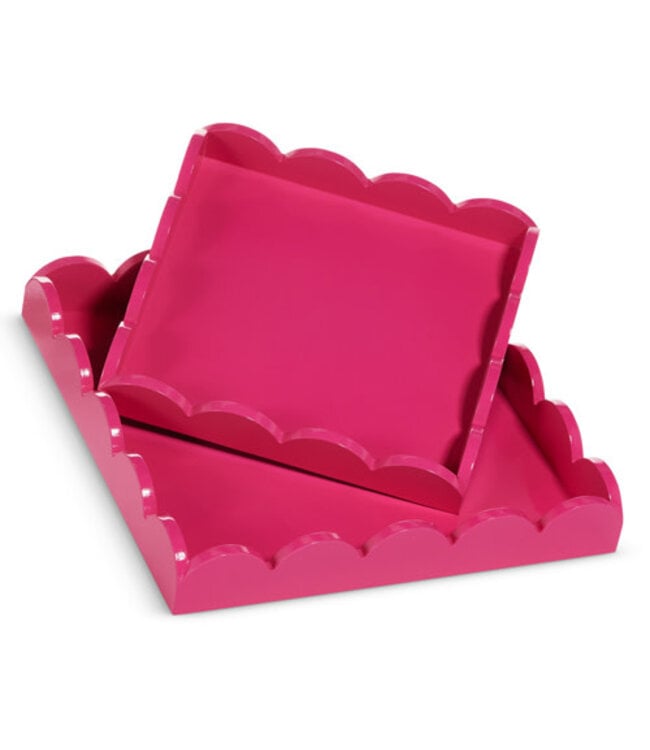 Pink Scallop Tray - Sold Individually