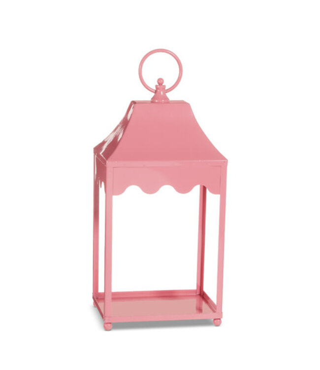 Pale Pink Scalloped Lantern - Sold Individually