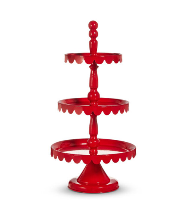 23" Red Tiered Stand