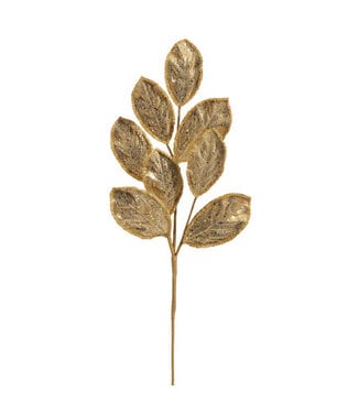 27.75" Glittered Gold Leaf Spray