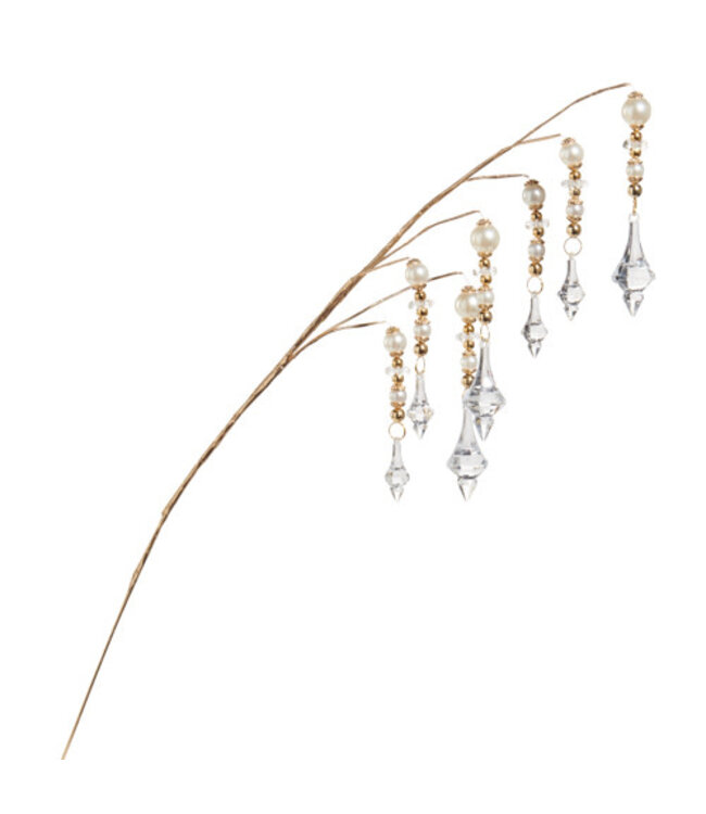 32.5" Pearl Crystal Dripping Spray