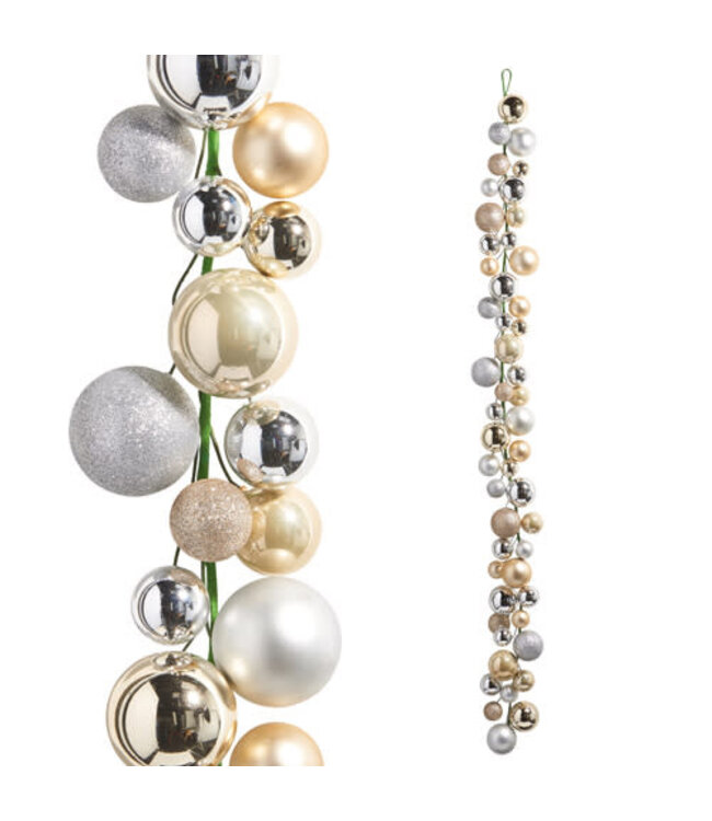 6' Champagne Ball Garland