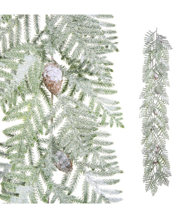6' Iced Norfolk Pine Garland
