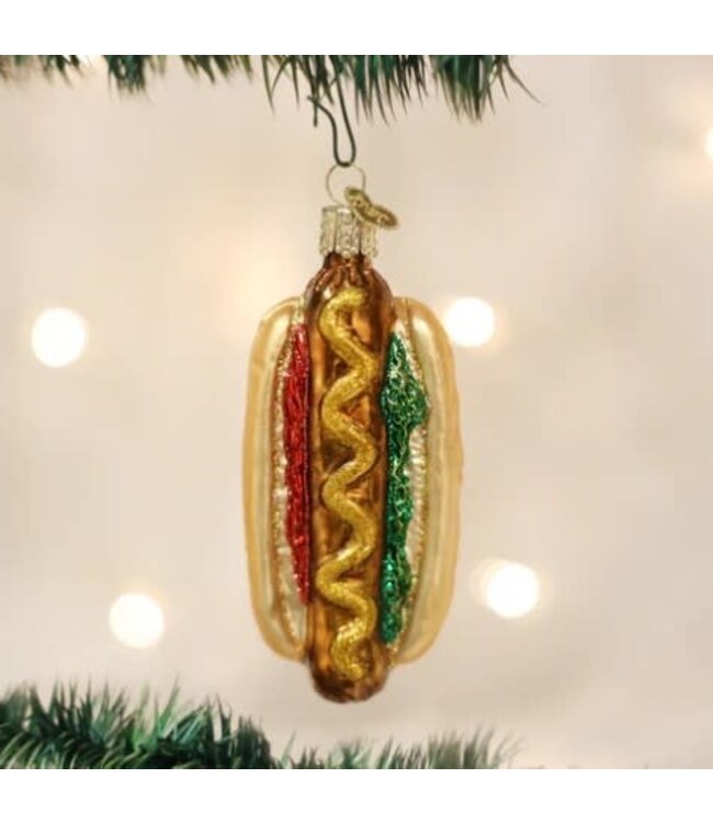 OLD WORLD CHRISTMAS Hot Dog Ornament