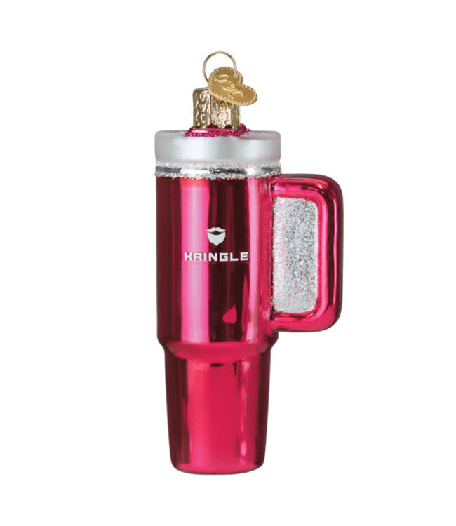 OLD WORLD CHRISTMAS Pink Kringle Cup Ornament