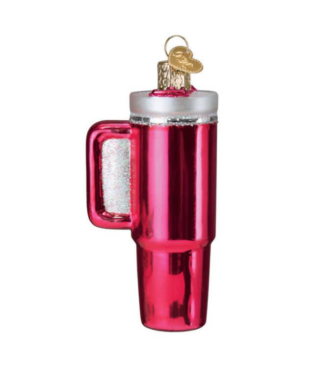 OLD WORLD CHRISTMAS Pink Kringle Cup Ornament