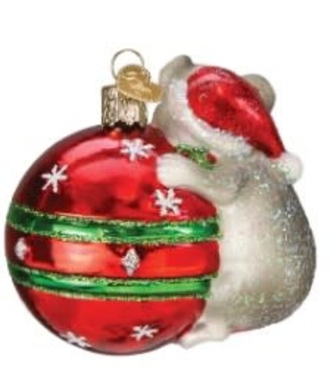 OLD WORLD CHRISTMAS Playful Christmas Mouse Ornament
