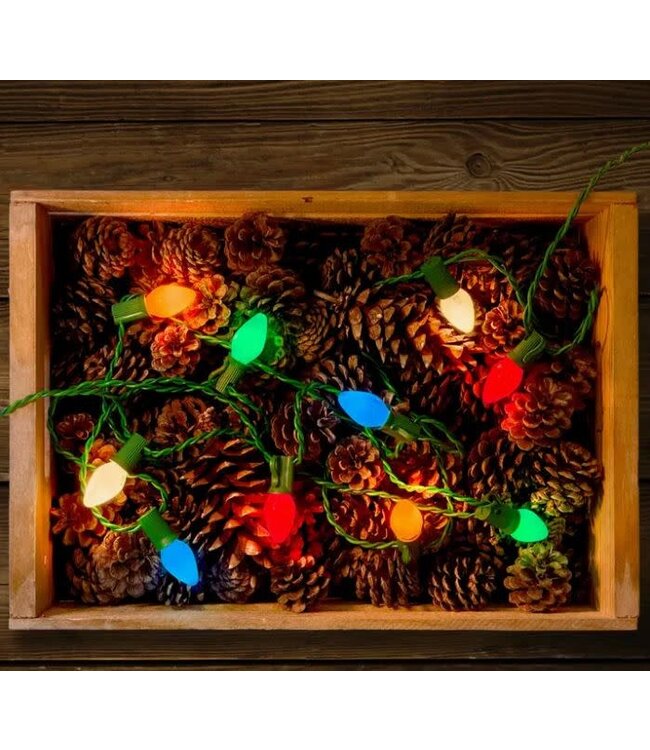 Vintage Style LED Christmas Lights - C7 25-Light Set Classicolor