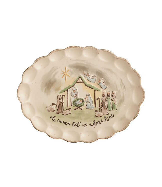 Nativity Oval Platter