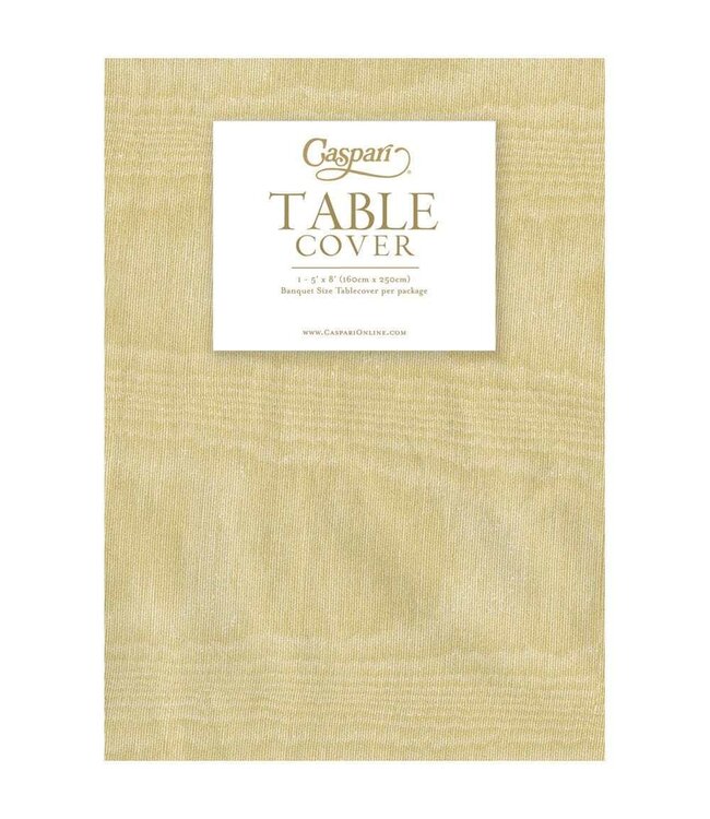 Moire Light Gold Paper Linen Table Covers