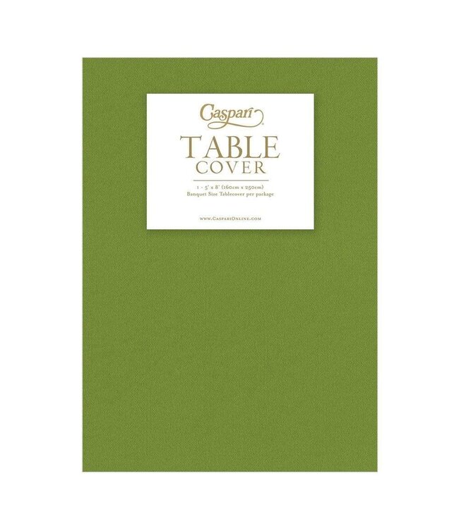 Paper Linen Solid Table Cover in Leaf Green