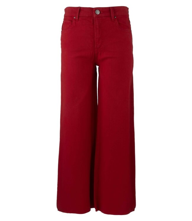 KUT FROM THE KLOTH Eunice Meg High Rise Fab Ab Wide Leg Raw Hem