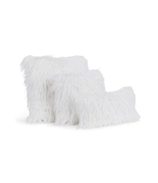 Signature Series White Tibetan Lamb Faux Fur Pillows