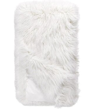 Signature Series White Tibetan Lamb Faux Fur Throw 60x72