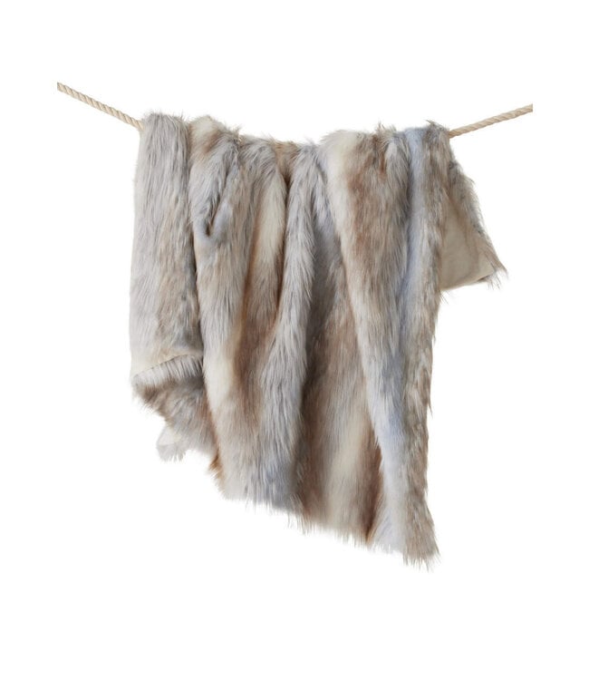 Limited Edition Siberian Fox Faux Fur Throw