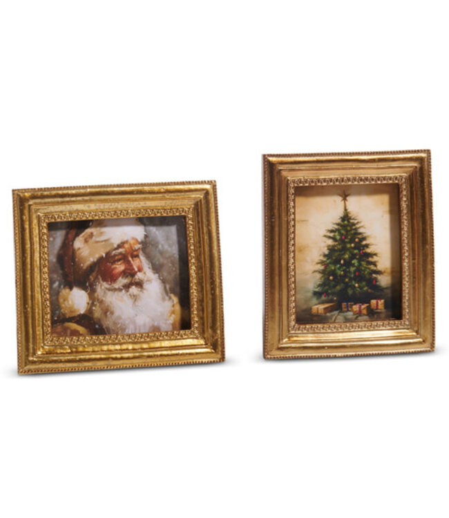 Gilded Christmas Framed Art - Sold Individually