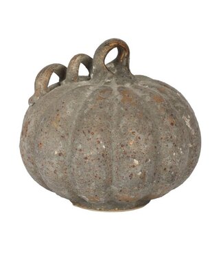 6.5" Dusty Finish Large Glass Pumpkin