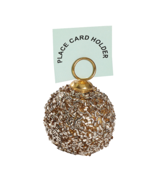 Golden Beaded Card Holder