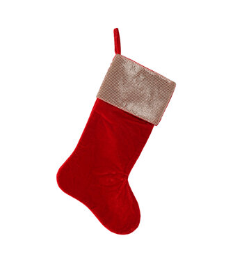 Bling Velvet Stocking - Red