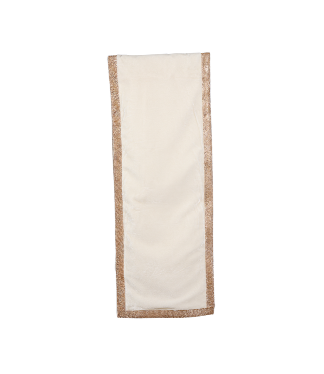 Ivory Gold Bling Table Runner