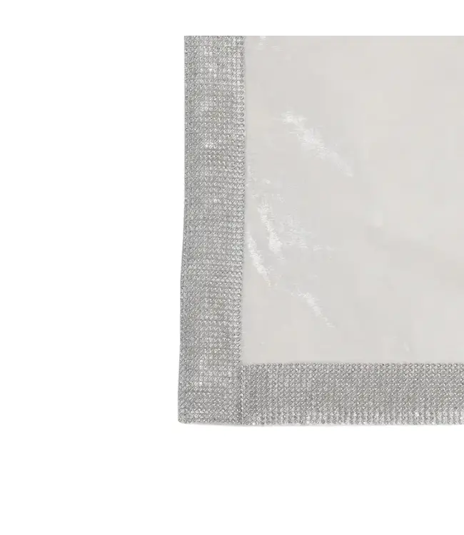 White  Silver Bling Table Runner