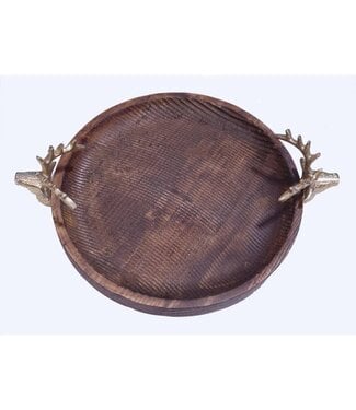 14.5" Recycle Reindeer Wooden Tray