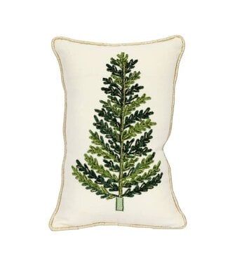 Chenille Embroidered Christmas Tree Pillow