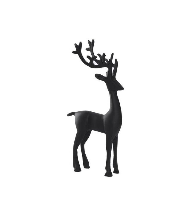 13" Black Metal Reindeer