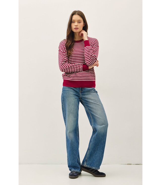 Danica Striped Sweater Top