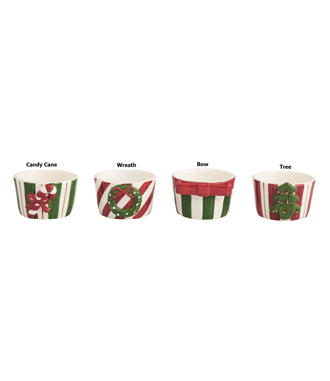 Bow Christmas Tidbit Bowl-sold individually