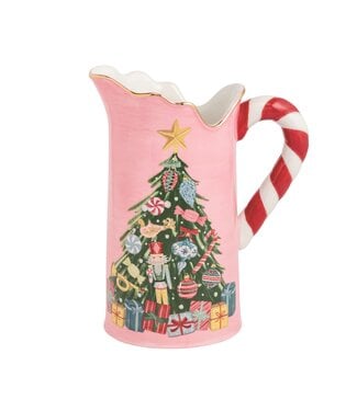 Tree Candy Cane Handle Pitcher
