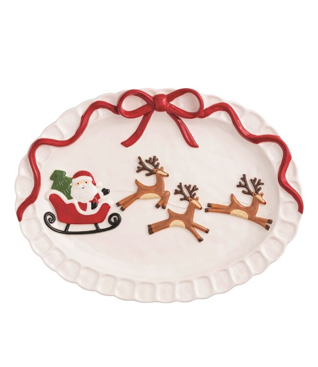 Santa Sleigh Platter