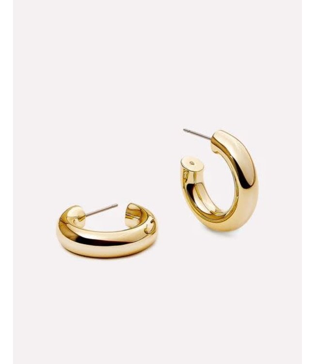 Tia Mini Hoop Earrings Gold