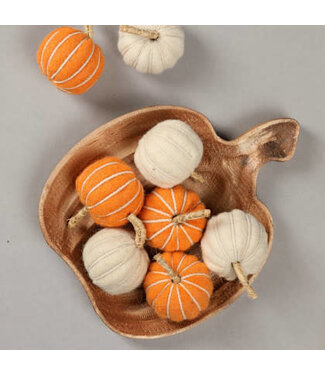 Ivory and Orange Pumpkins Bowl Filler Set of 12