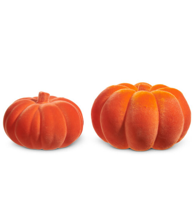 Flocked Pumpkin-sold individually