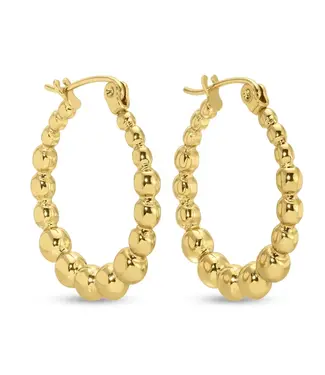 Beaded Vibe Latchback Hoops