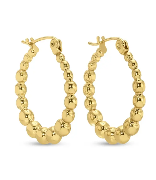 Beaded Vibe Latchback Hoops