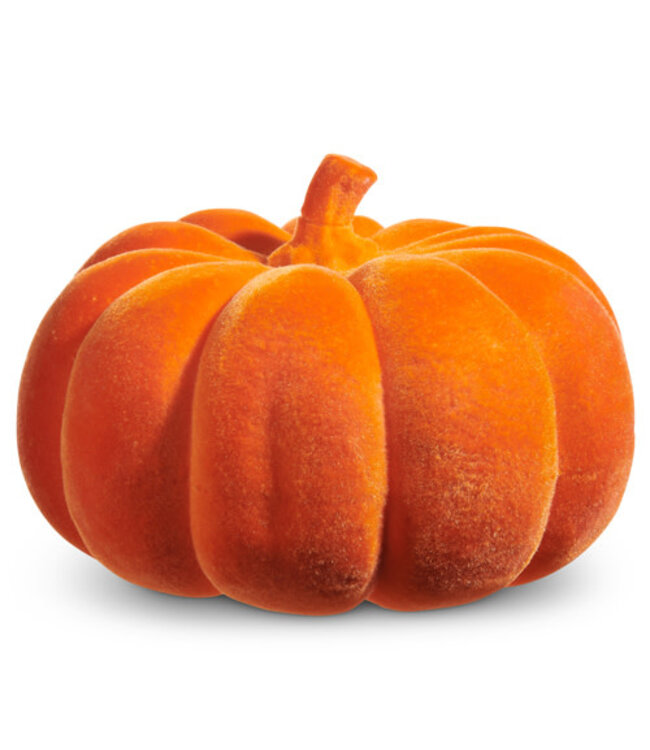 Flocked Pumpkin-sold individually