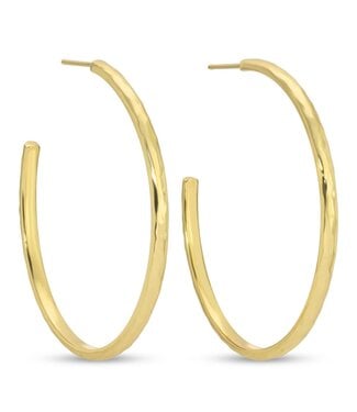 Lightly Textured Large Delicate Hoops
